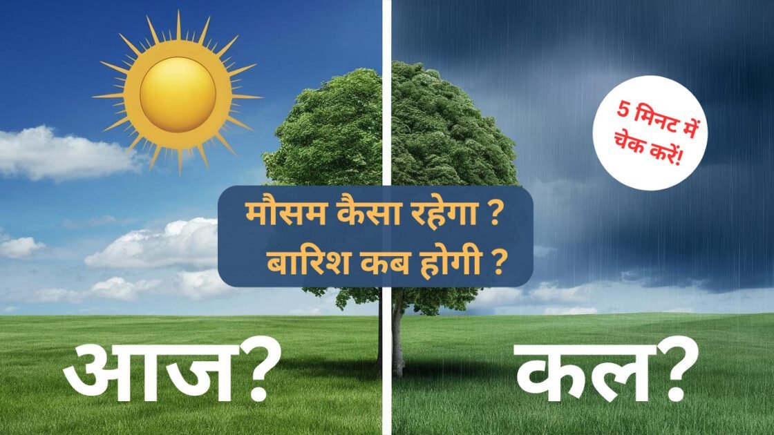 आज का मौसम कैसा रहेगा बारिश कब होगी 5 मिनट में चेक करें!